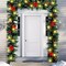 15ft Outdoor Christmas Garland with 100 Warm LED Pre-lit Artificial Christmas Garlands Decor Green Frosted